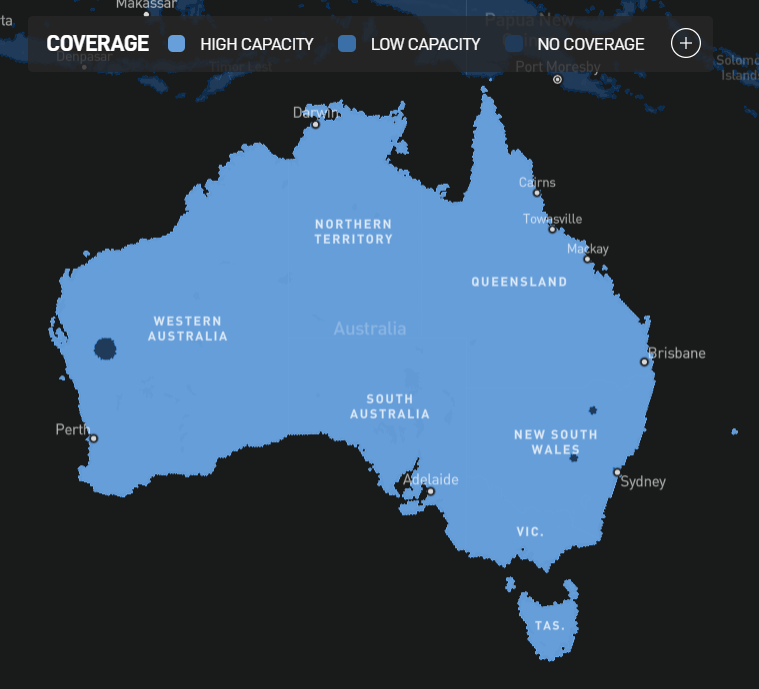 Starlink internet coverage in Australia